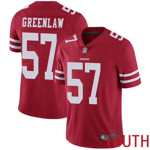 San Francisco 49ers Limited Red Youth Dre Greenlaw Home NFL Jersey #57 Vapor Untouchable->san francisco 49ers->NFL Jersey